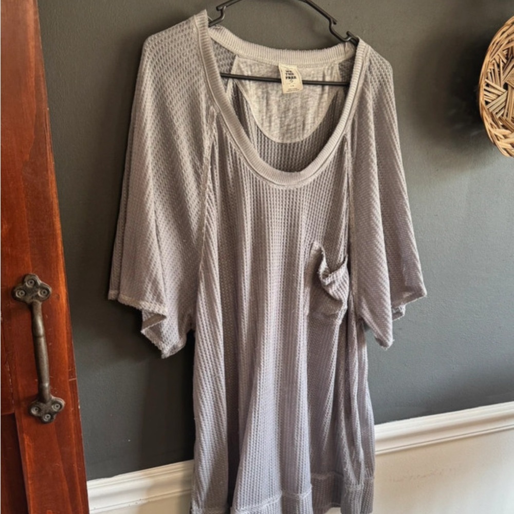 We The Free Gray Tunic Top